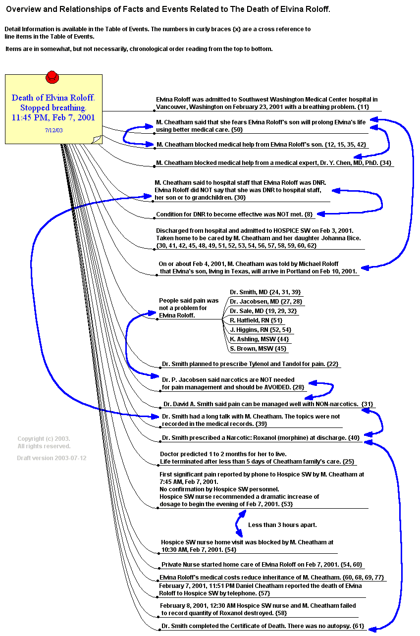 graph of the murder of Elvina Roloff